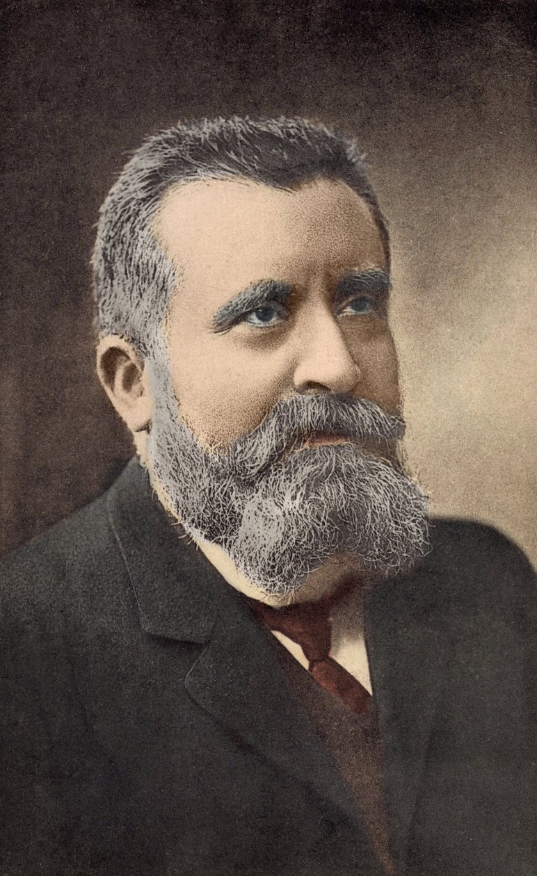 Portræt af den franske politiker Jean Jaures (1859-1914) af French School
