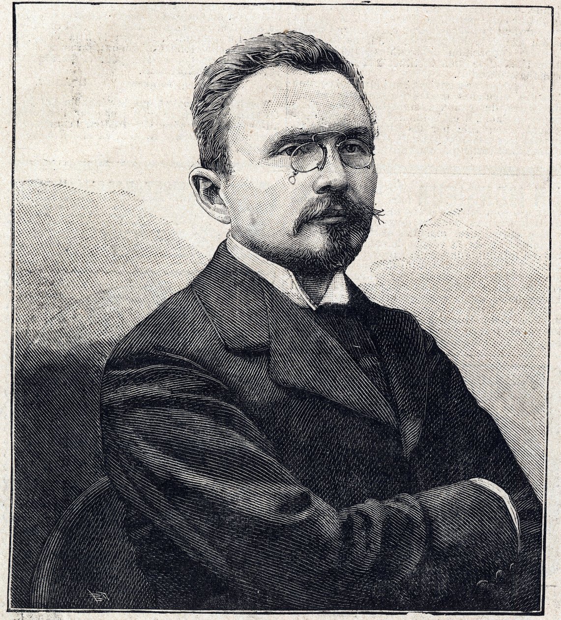 Portræt af Gabriel Albert Auguste Hanotaux fransk diplomat, historiker og politiker (1853-1944). af French School