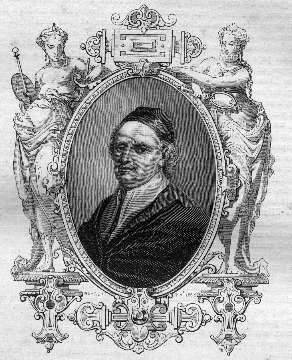 Portræt af Gaspard Contarini (1483-1542) kardinal og legat af pave Paul III ved rigsdagen i Regensburg. Indgravering i "" Pavernes historie (...) Dronningekongens og kejsernes forbrydelser gennem århundrederne" af Maurice Lachatre af French School