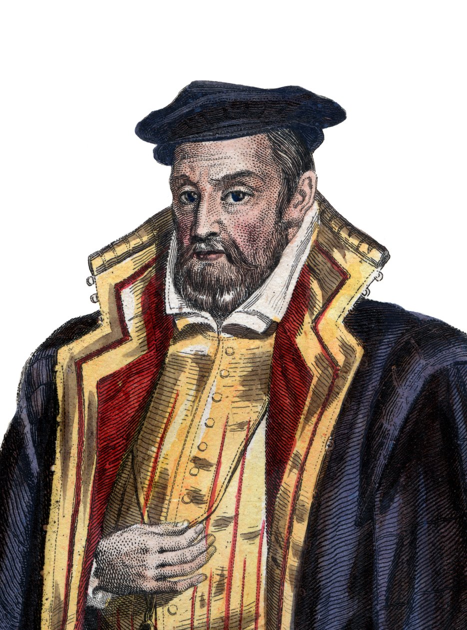 Portræt af Gaspard II de Coligny (1519-1572), Lord de Chatillon, fransk adelsmand og admiral. af French School