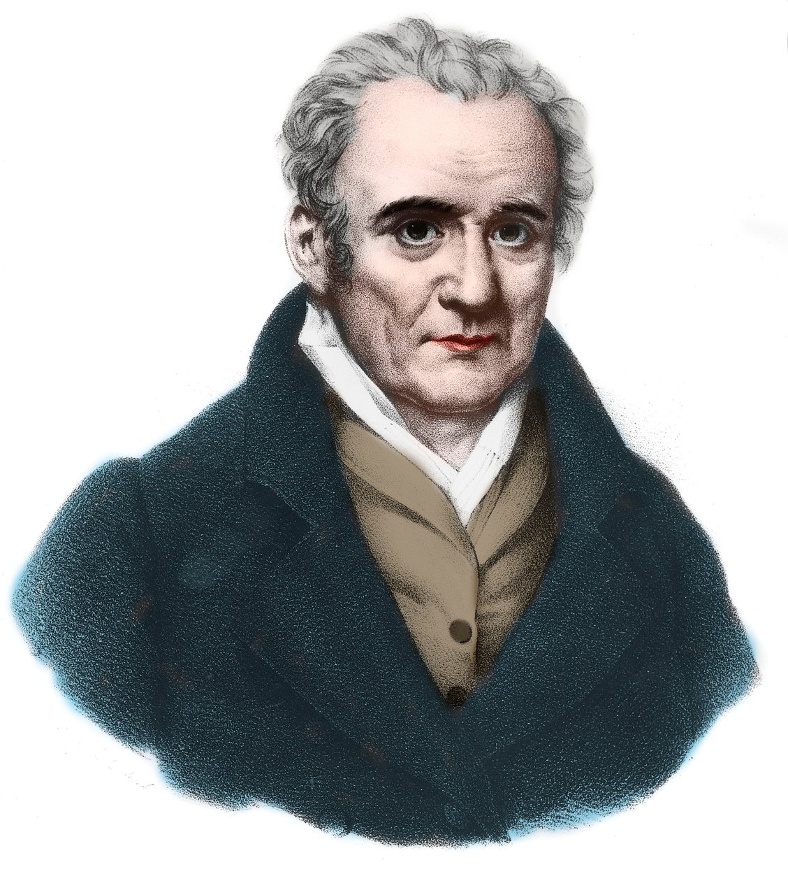 Portræt af Gaspard Monge (1746-1818) greve af Peluse, fransk matematiker og fysiker. af French School