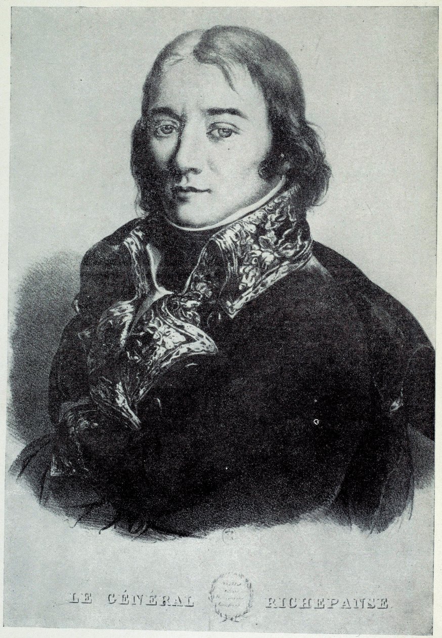 Portræt af general Antoine Richepance (eller Richepanse) (1770-1803), til fordel for slaveri. Tryk af det 19. århundrede Chartres, Musee des Beaux Arts af French School