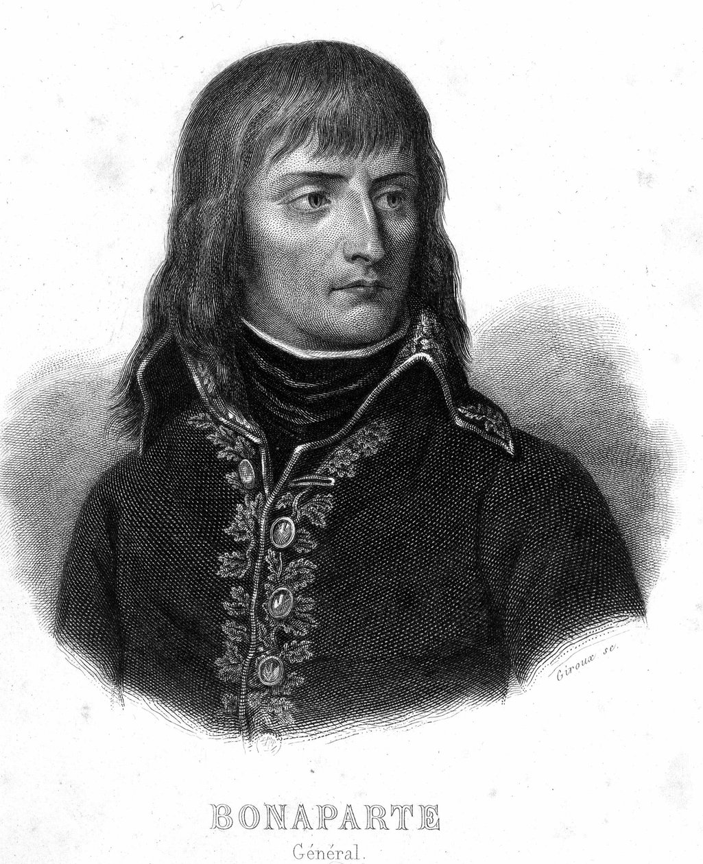 Portræt af General Bonaparte - i "" Revolution francaise"" af Thiers. 19. århundrede. af French School