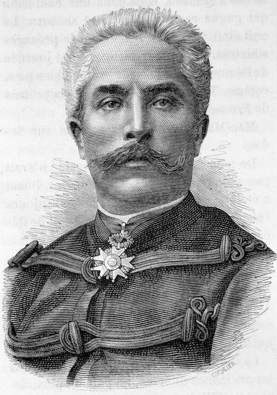 Portræt af general Galiffet - i "" The History of France"" af Henri Martin af French School