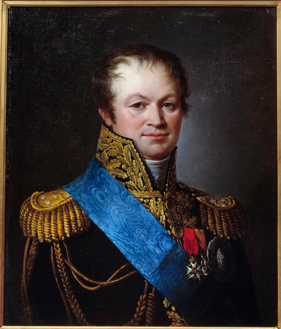 Portræt af general Henri François Marie Charpentier (1769-1831) med de tre kejserlige Painting de l