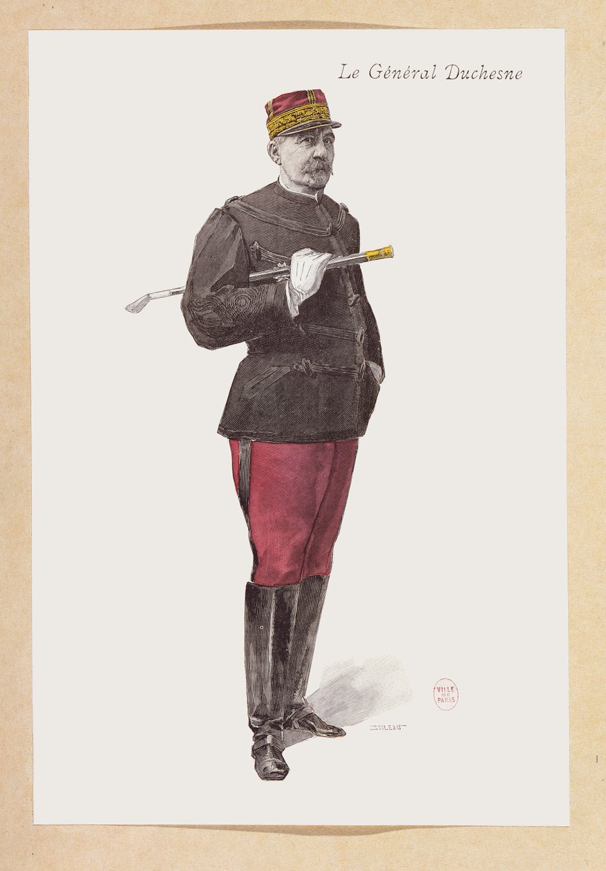 Portræt af general Jacques Duchesne (1837-1918) (gravering) af French School