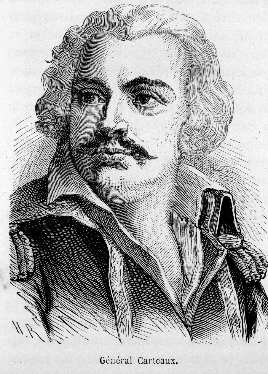 Portræt af general Jean Francois Carteaux (1751-1813) - i "" The History of France"" af Henri Martin af French School