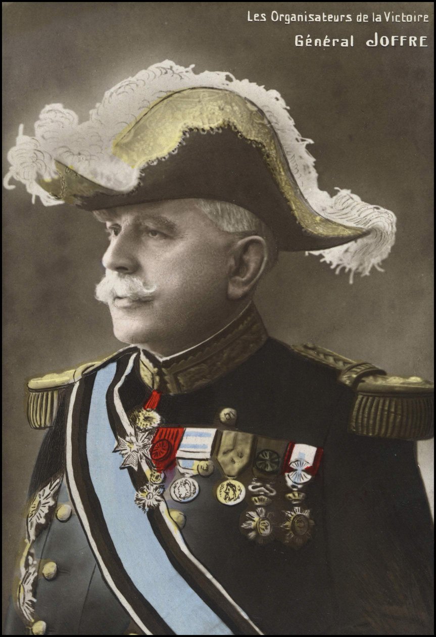 Portræt af general Joseph Joffre (1852 - 1931). af French School