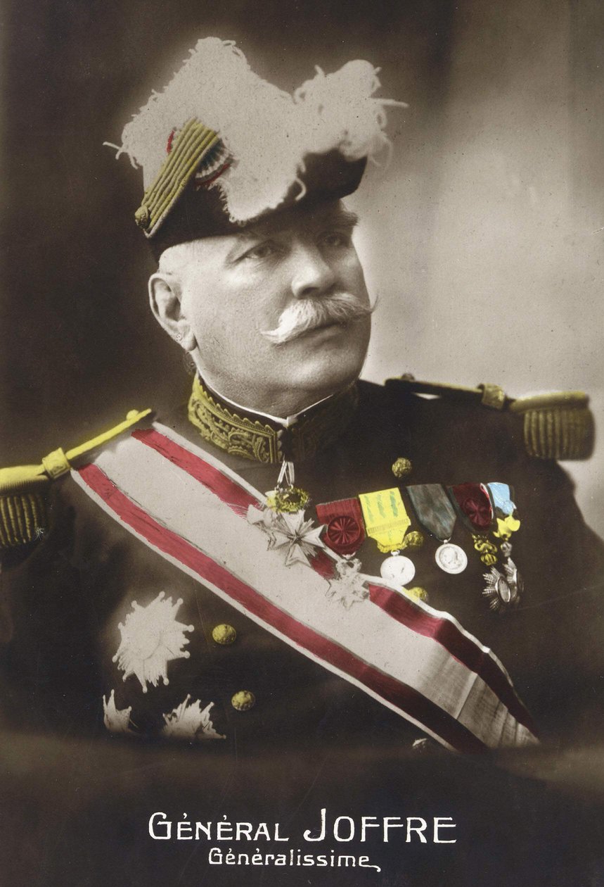 Portræt af general Joseph Joffre (1852 - 1931). af French School
