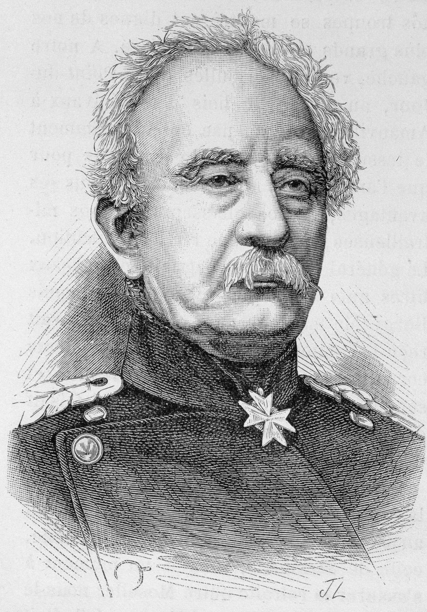 Portræt af general Karl Friedrich Von Steinmetz, preussisk feltmarskal (1796 - 1877) - i "" L