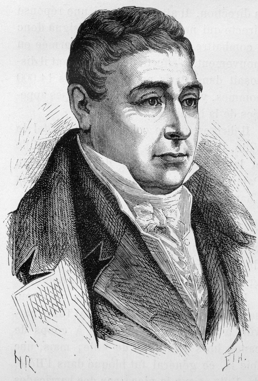 Portræt af General La Fayette (Lafayette) (1757 - 1834) - i "" The History of France"" af Henri Martin af French School
