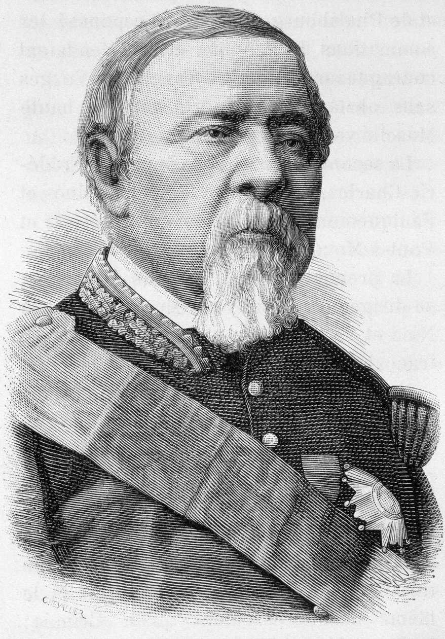 Portræt af General Ladmirault - I “” The History of France "af Henri Martin af French School