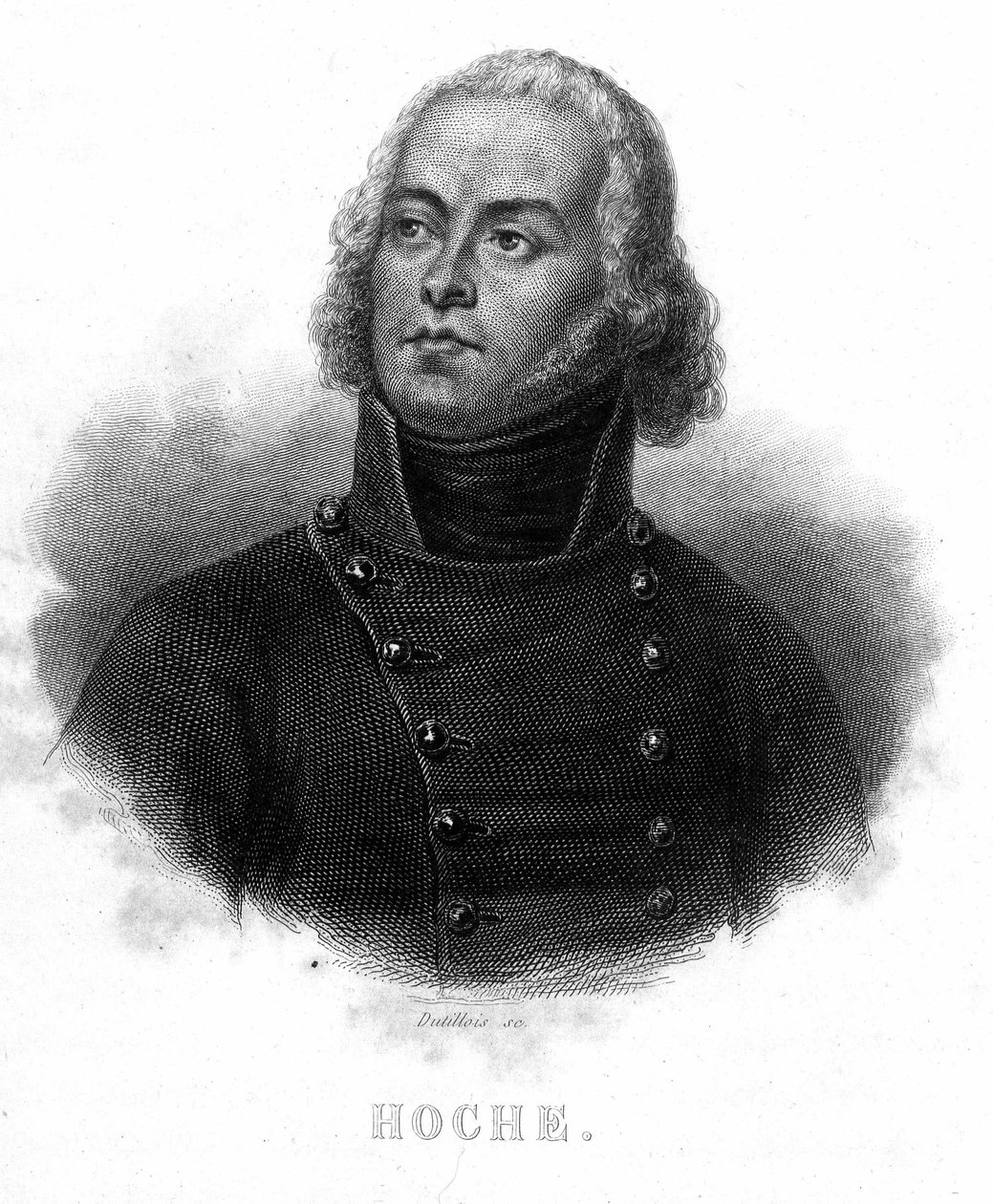 Portræt af general Lazare Louis Hoche (1768 - 1797) - i "" Revolution francaise"" af Thiers. 19. århundrede af French School