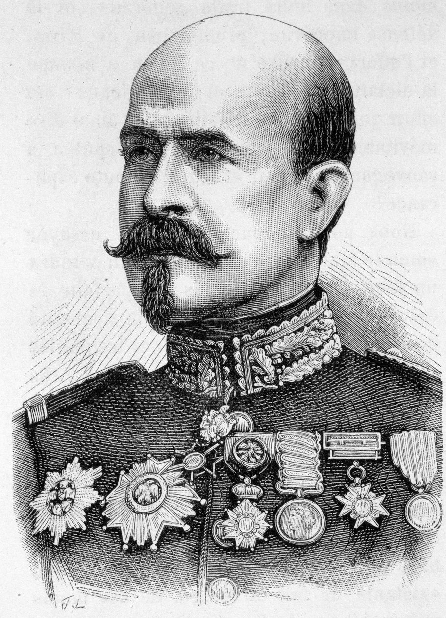 Portræt af general Trochu (1815 - 1896) - i "" The History of France"" af Henry Martin af French School