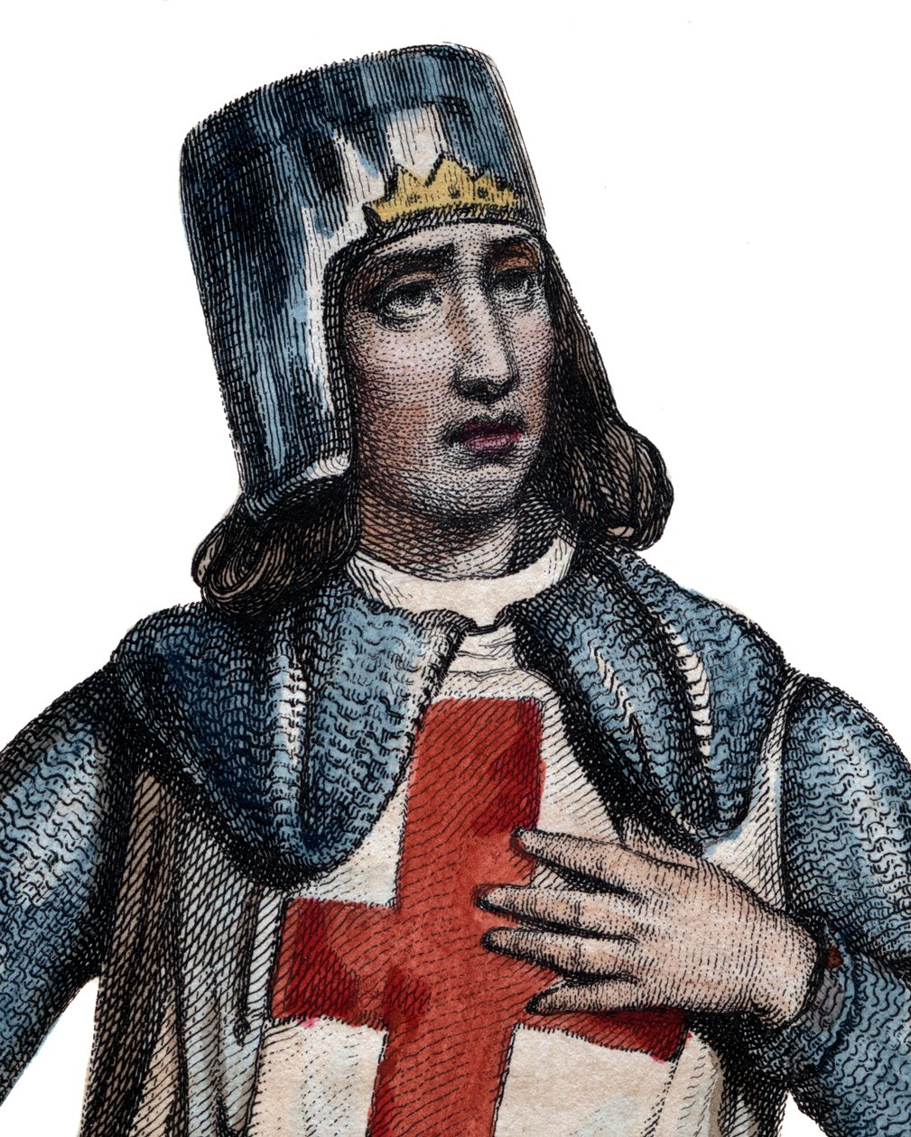 Portræt af Geoffrey af Villehardouin (1150-1228), fransk historiker og ridder. af French School