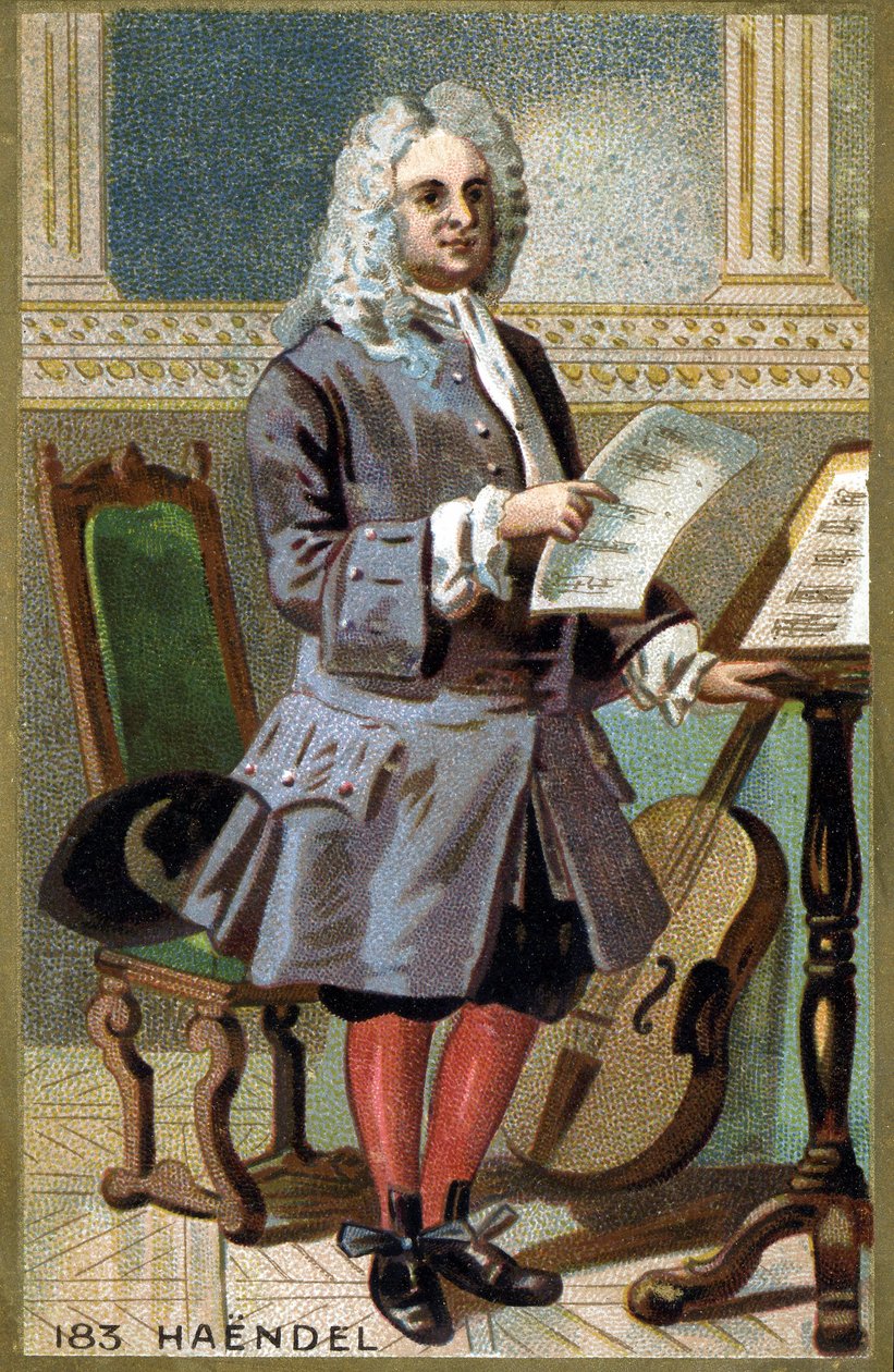 Portræt af George Frederick Handel (Georg Friedrich Handel af French School