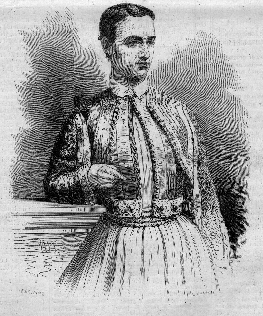 Portræt af George I (Georges of Denmark) (1845-1913), konge af Grækenland. Indgravering i "" Le Monde Illustré"" nr. 340 af 17. oktober af French School