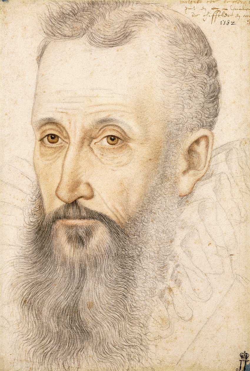 Portræt af George Talbot, jarl af Shrewsbury, ca. 1582 af French School