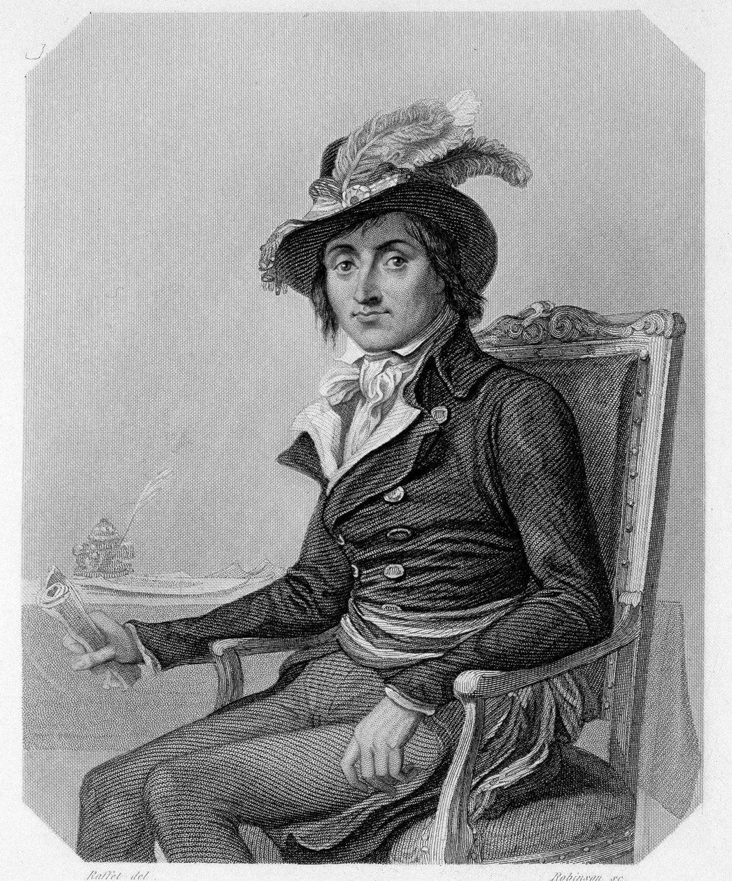 Portræt af Georges Couthon (1755-1794), fransk politiker. I "The history of the Girondins"" af Lamartine af French School