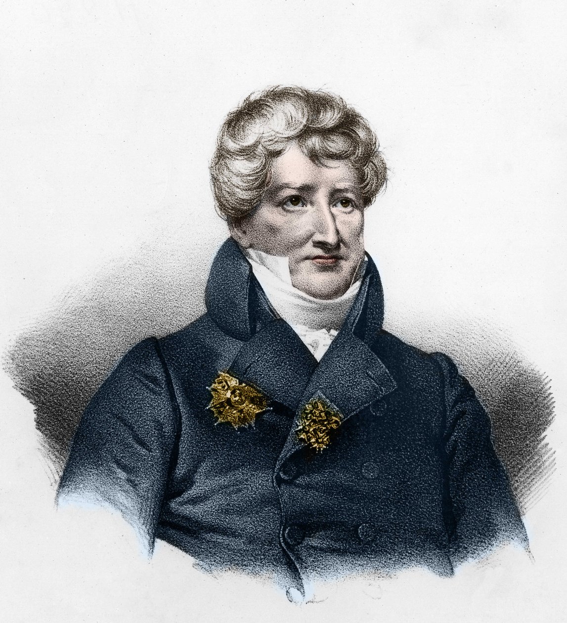 Portræt af Georges Cuvier (1764-1832), fransk palæontolog. af French School