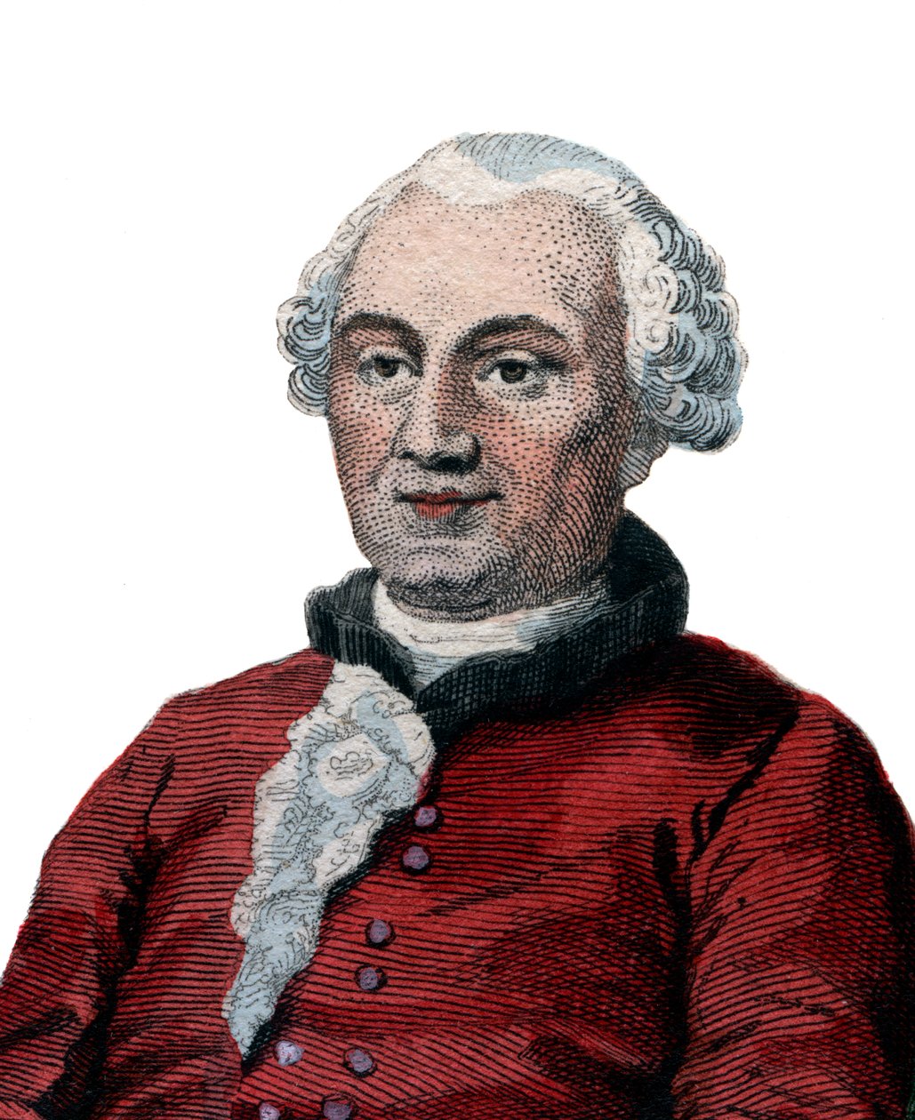 Portræt af Georges Louis Leclerc, Comte de Buffon (1707-1788), fransk naturforsker, matematiker, kosmolog og encyklopædisk forfatter. af French School