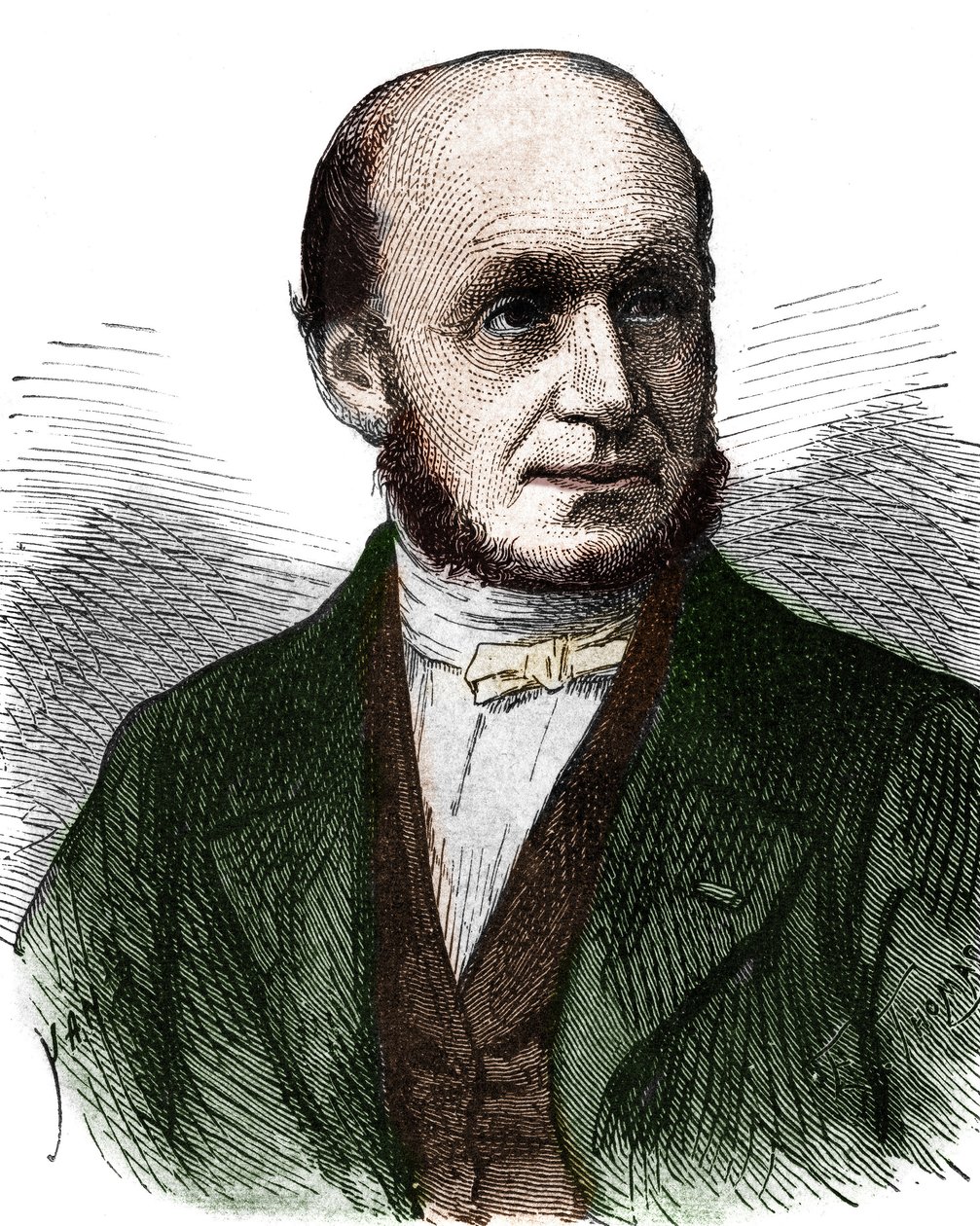 Portræt af Guillaume Benjamin Duchenne de Boulogne (1806 - 1875), fransk læge - i "Album de la Science; berømte lærde; Grandes opdagelser””” 1896. af French School