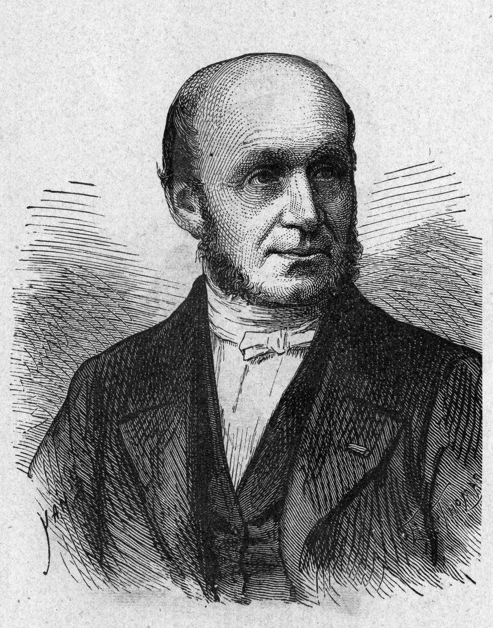 Portræt af Guillaume Benjamin Duchenne de Boulogne (1806 - 1875), fransk læge - i "Album de la Science; berømte videnskabsmænd; Store opdagelser””” 1896. af French School
