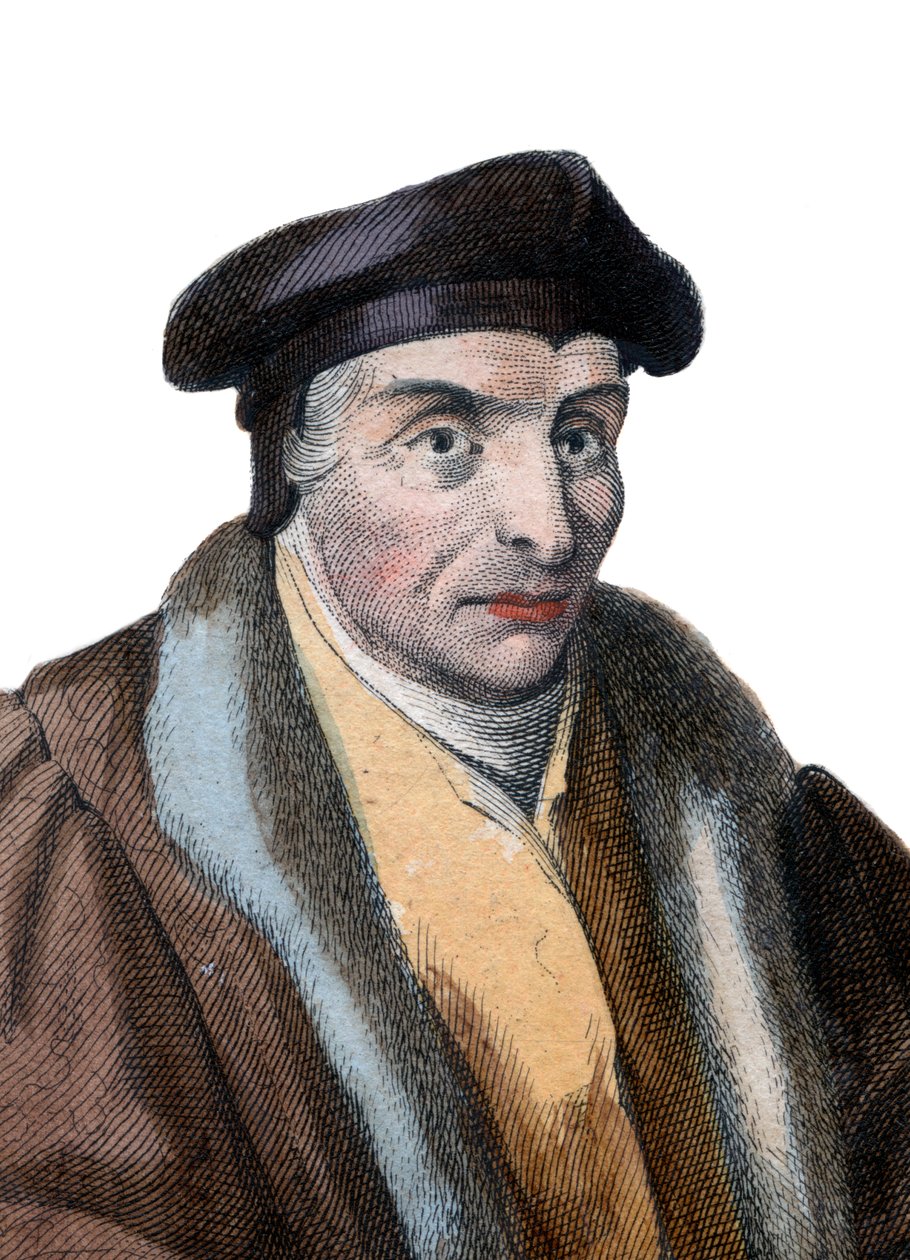 Portræt af Guillaume Bude (Budee) (Budaeus) (1467-1540), fransk lærd. af French School