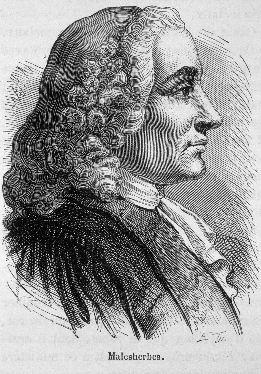 Portræt af Guillaume Chretien (Guillaume-Chretien) af Lamoignon de Malesherbes (1721-1794), fransk politiker - i "" L