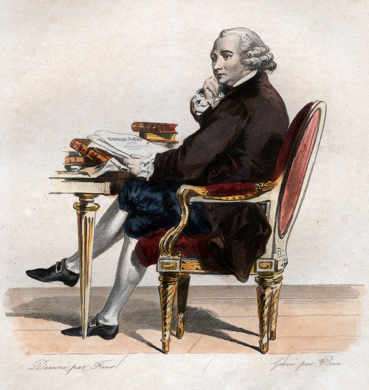 Portræt af Guillaume Chretien de Lamoignon de Malesherbes (1721-1794), fransk statsmand og minister. af French School