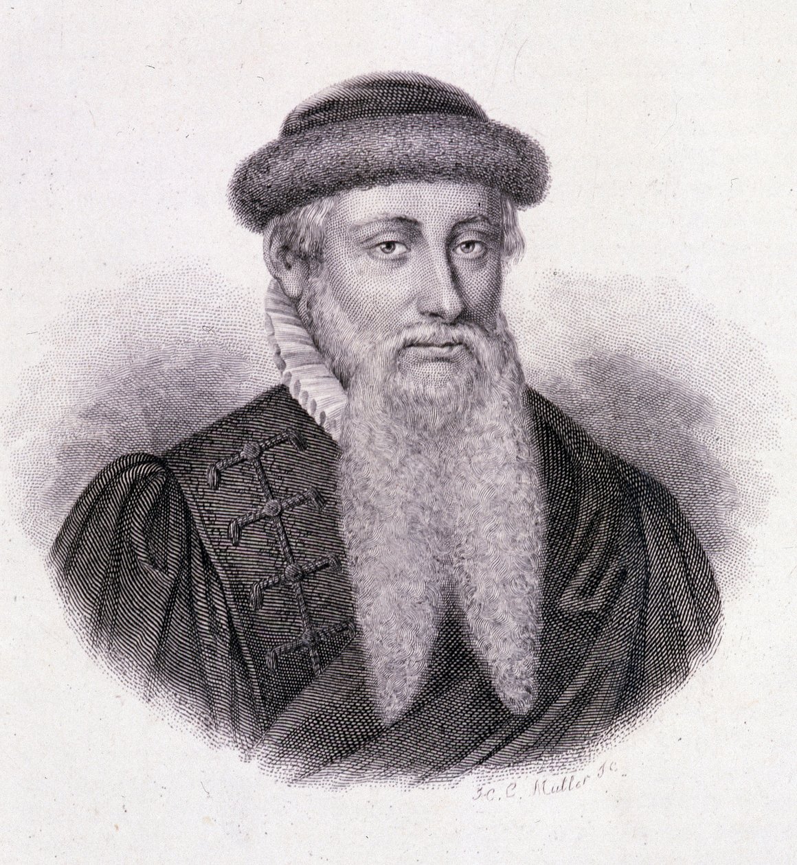 Portræt af Gutenberg - i "Portræt af nyttige mænd" af French School