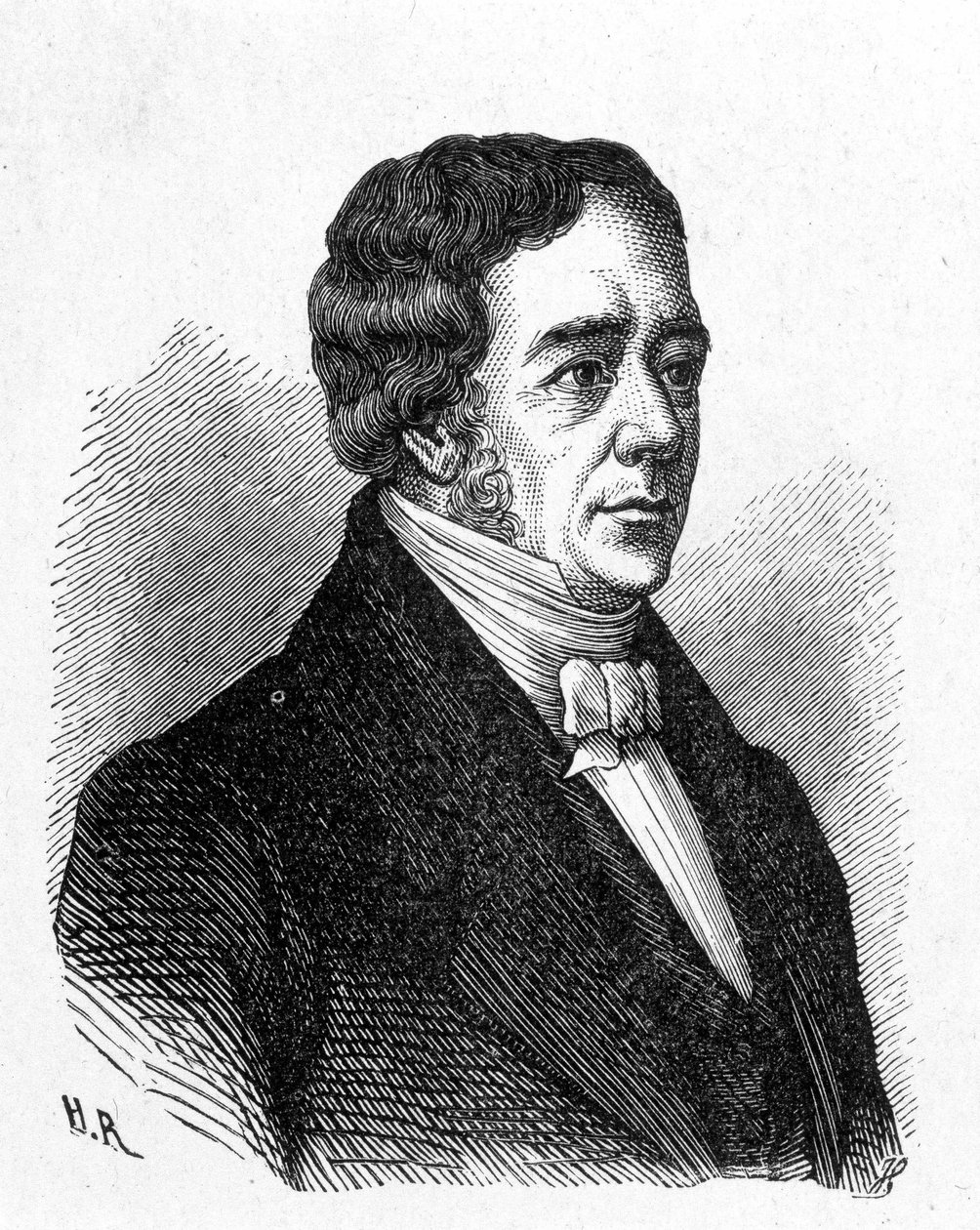 Portræt af Hans Christian Ørsted (Oersted eller Ørsted af French School