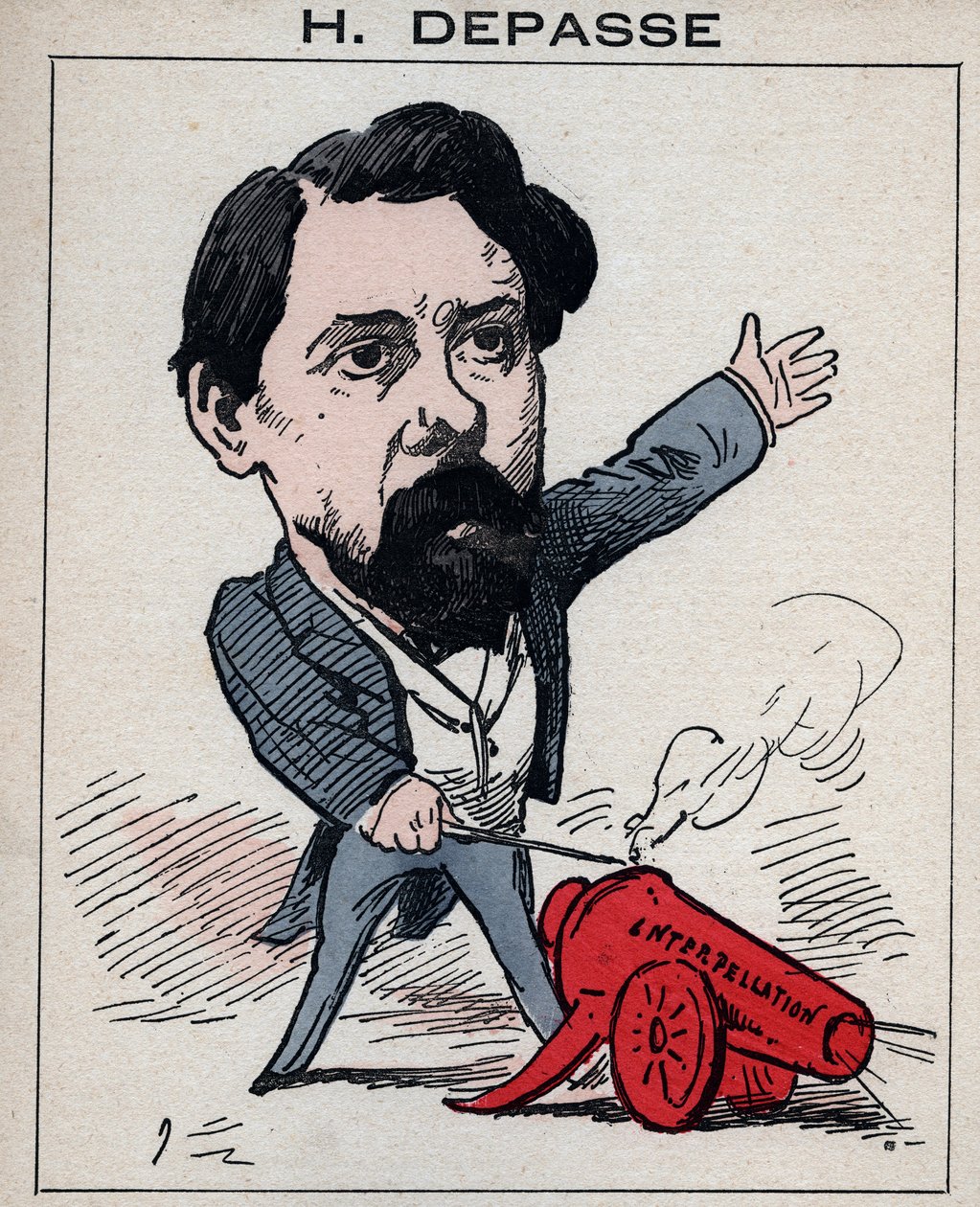 Portræt af Hector Depasse (1842-1911) fransk politiker - i "Les Hommes d
