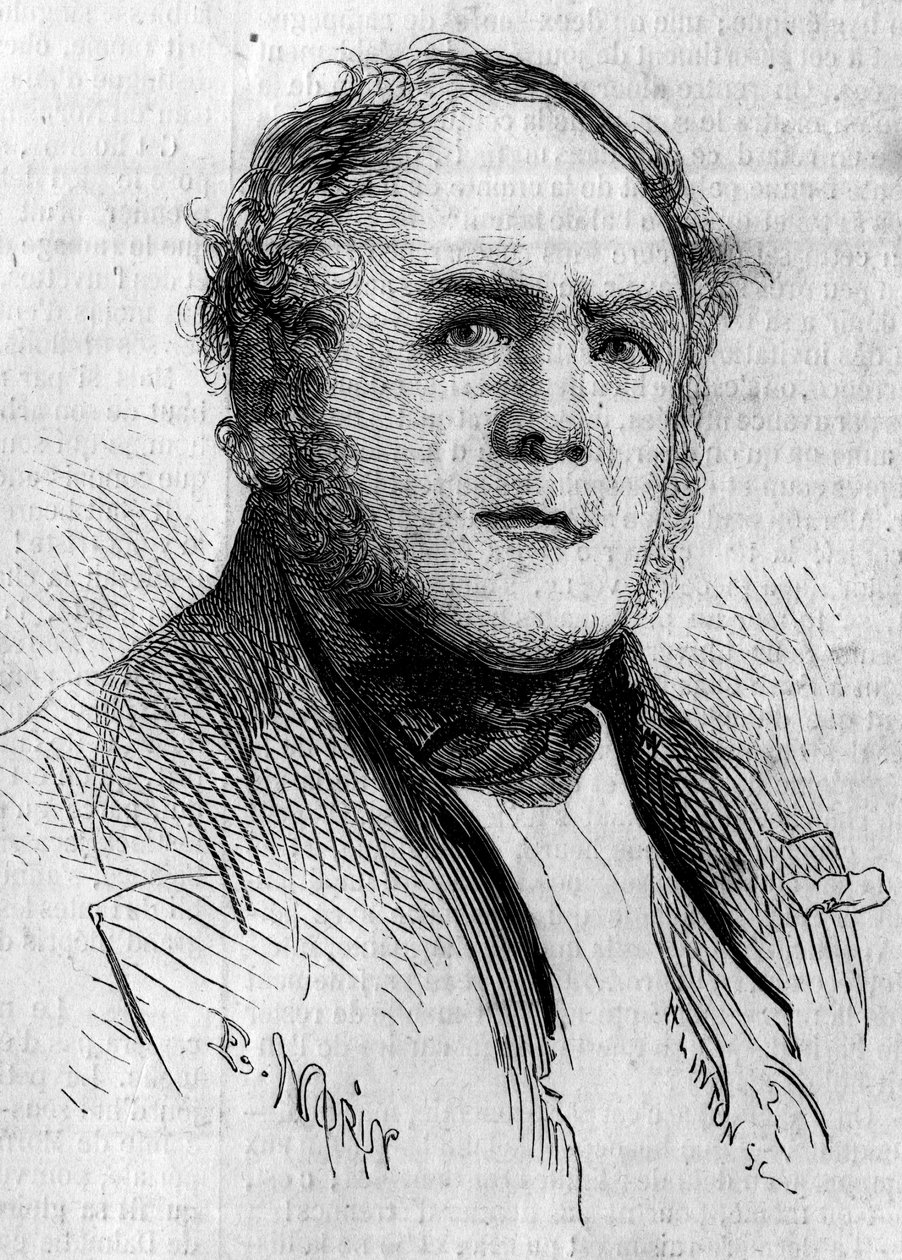 Portræt af Henri Boulay de la Meurthe (1797-1858), fransk senator. Indgravering af Morin i "" Le Monde Illustré"" nr. 85 af 4. december 1858. af French School