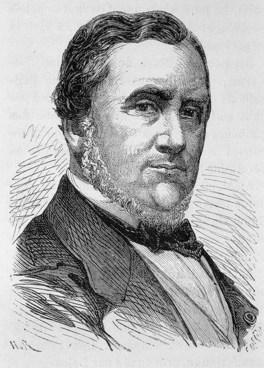 Portræt af Henri Dupuy de Lôme, ingeniør i fransk maritim teknik (1777 - 1885), bygmester af det 1. franske slagskib "" La Glory"" - i "L