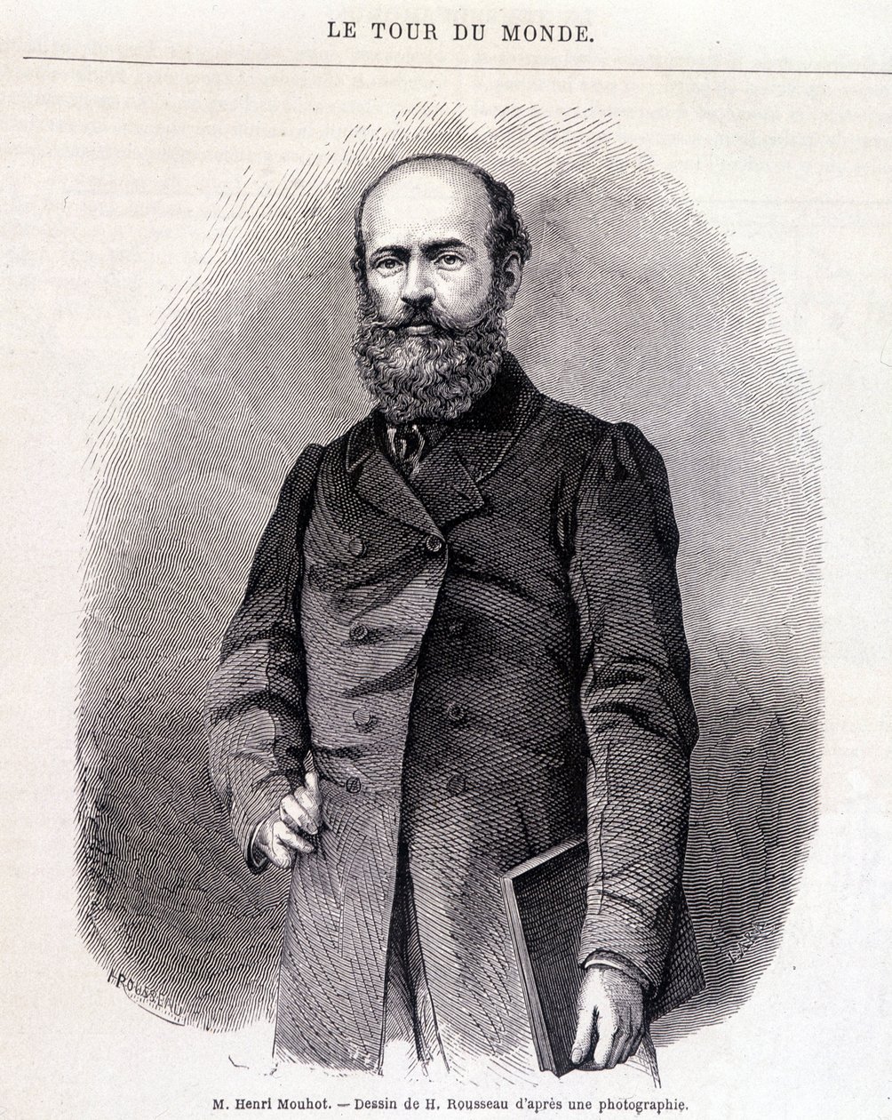 Portræt af Henri Mouhot - i “Tour du Monde”, 2. sem. 1863 af French School