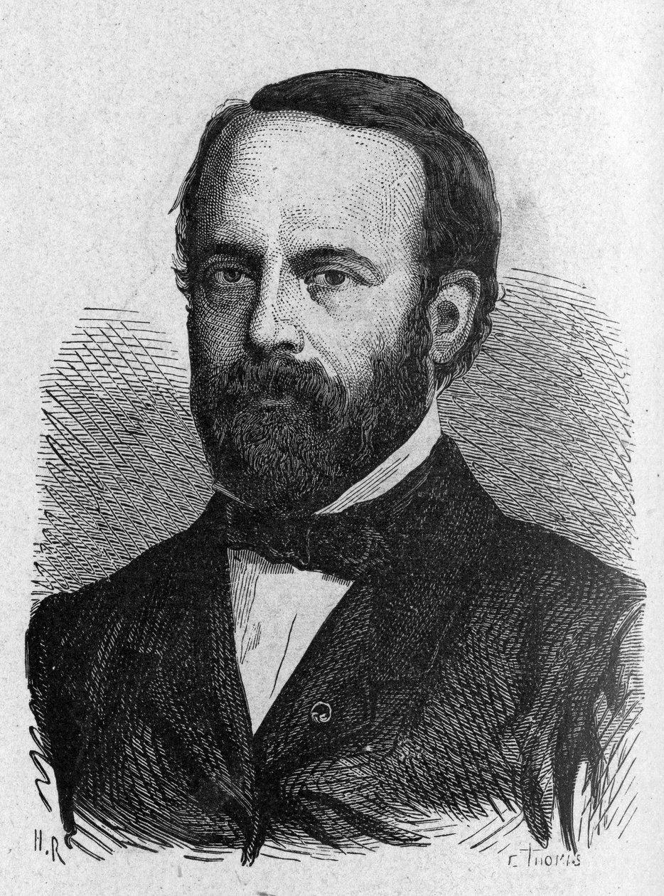 Portræt af Henri Sainte-Claire Deville (1814 - 1876) - i "" Album of Science; berømte lærde; Store opdagelser””” 1896. af French School