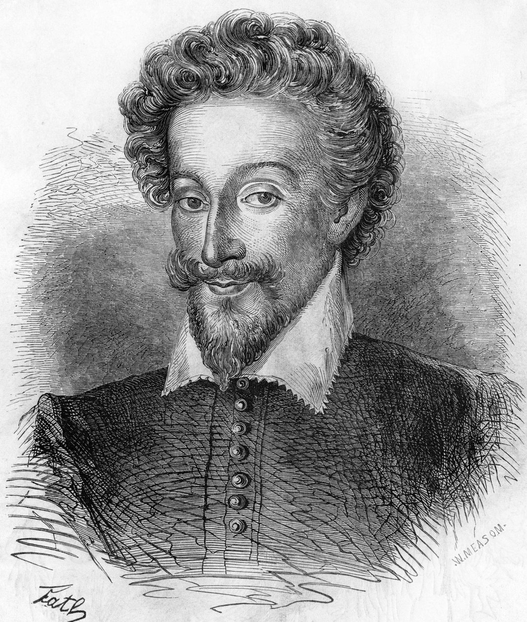 Portræt af Henrik IV (1553-1610), konge af Frankrig. I ""Popular History of France"", nd. ca. 1885. Stik. af French School