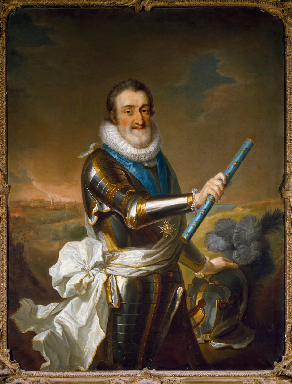 Portræt af Henrik IV af Frankrig, i rustning af French School