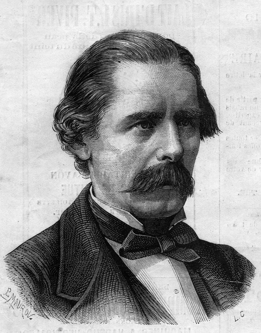 Portræt af Henry Thompson (1820-1904), engelsk læge, kirurg hos Napoleon III. Indgravering i "" Le Monde Illustré"" nr. 825 af 1. februar 1873. af French School