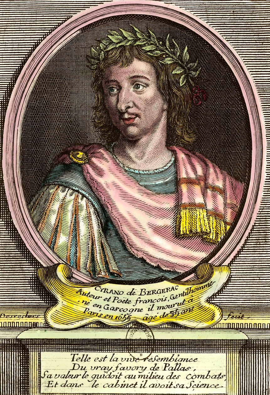 Portræt af Hercules Savinien af Cyrano de Bergerac (1619 - 1655) fransk forfatter. af French School