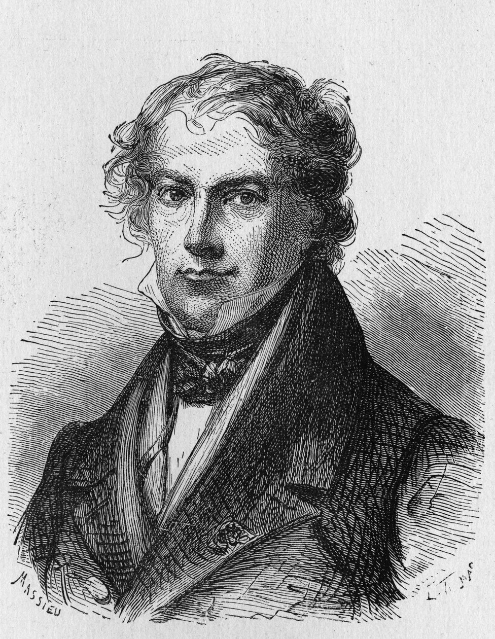 Portræt af J. B. Biot (1774 - 1862), fransk fysiker - i "" Album de la Science; berømte videnskabsmænd; Store opdagelser””” 1896. af French School