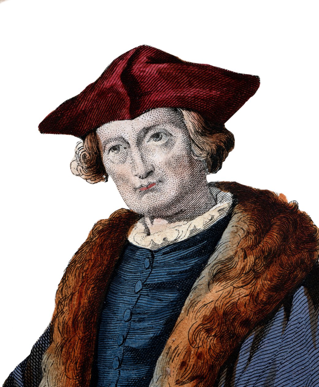 Portræt af Jacques Auguste de Thou (Thuanus) (1553-1617), præsident for parlamentet i Paris. af French School