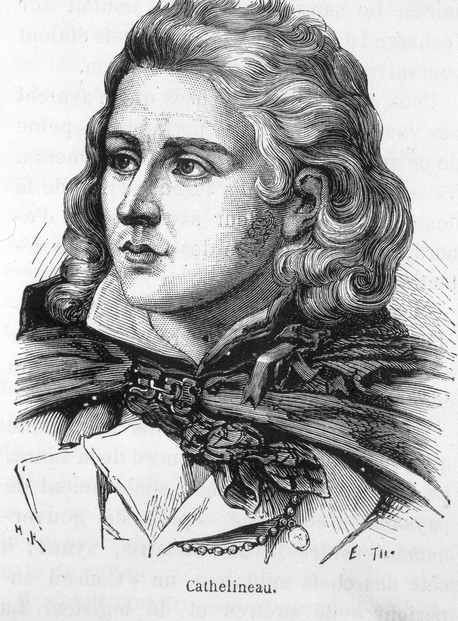 Portræt af Jacques Cathelineau (1759 - 1793), Vendée-høvding - i "" The History of France"" af Henri Martin af French School