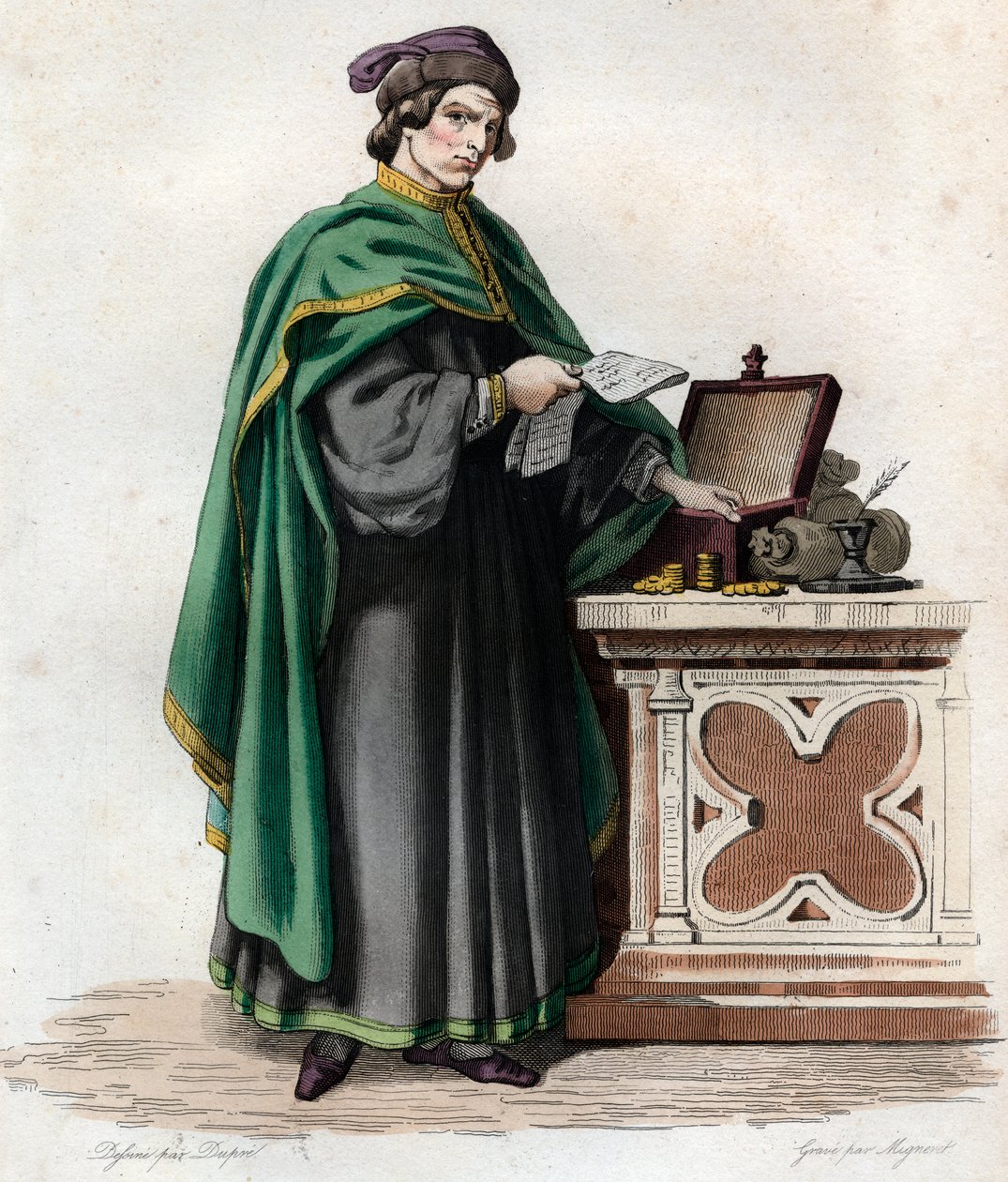 Portræt af Jacques Coeur (1395-1456), fransk købmand. af French School