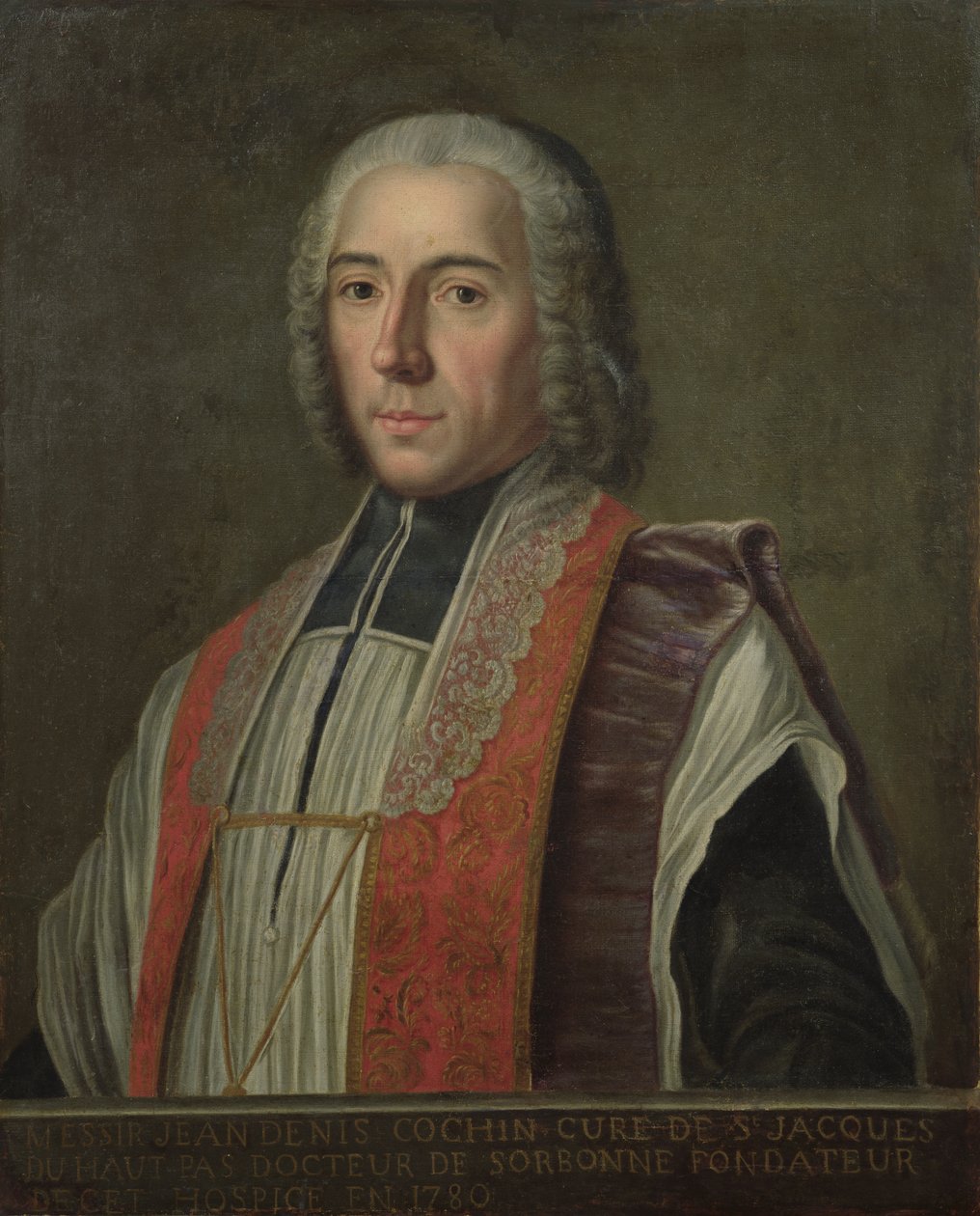 Portræt af Jacques Denis Cochin (1726-83) Grundlægger af Saint-Jacques Hospitalet af French School