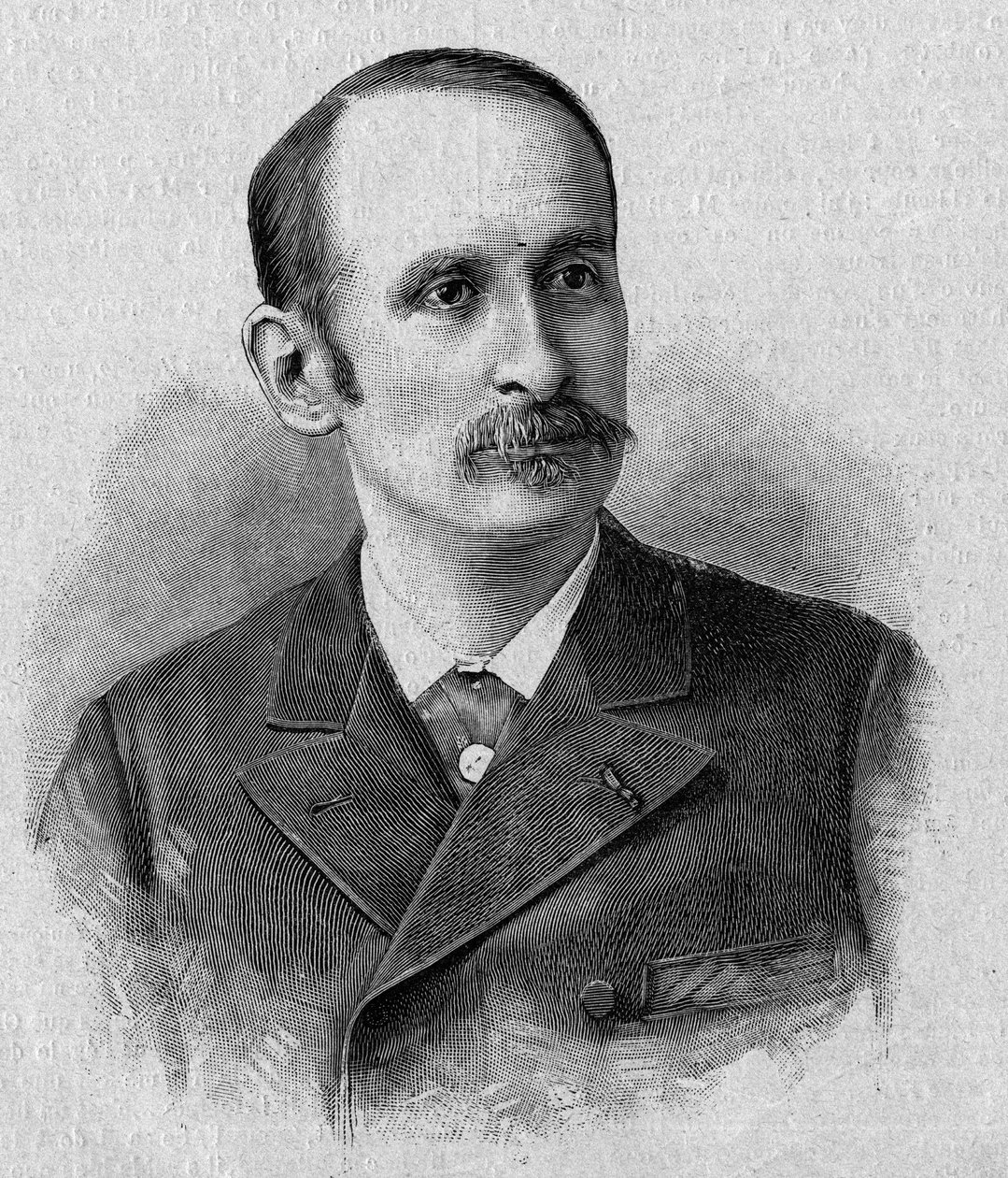 Portræt af Jacques Marie Eugene Godefroy-Cavaignac (1853-1905), fransk politiker, krigsminister i 1895. Indgravering i "La gazette du dimanche" "af 14. november 1895. af French School
