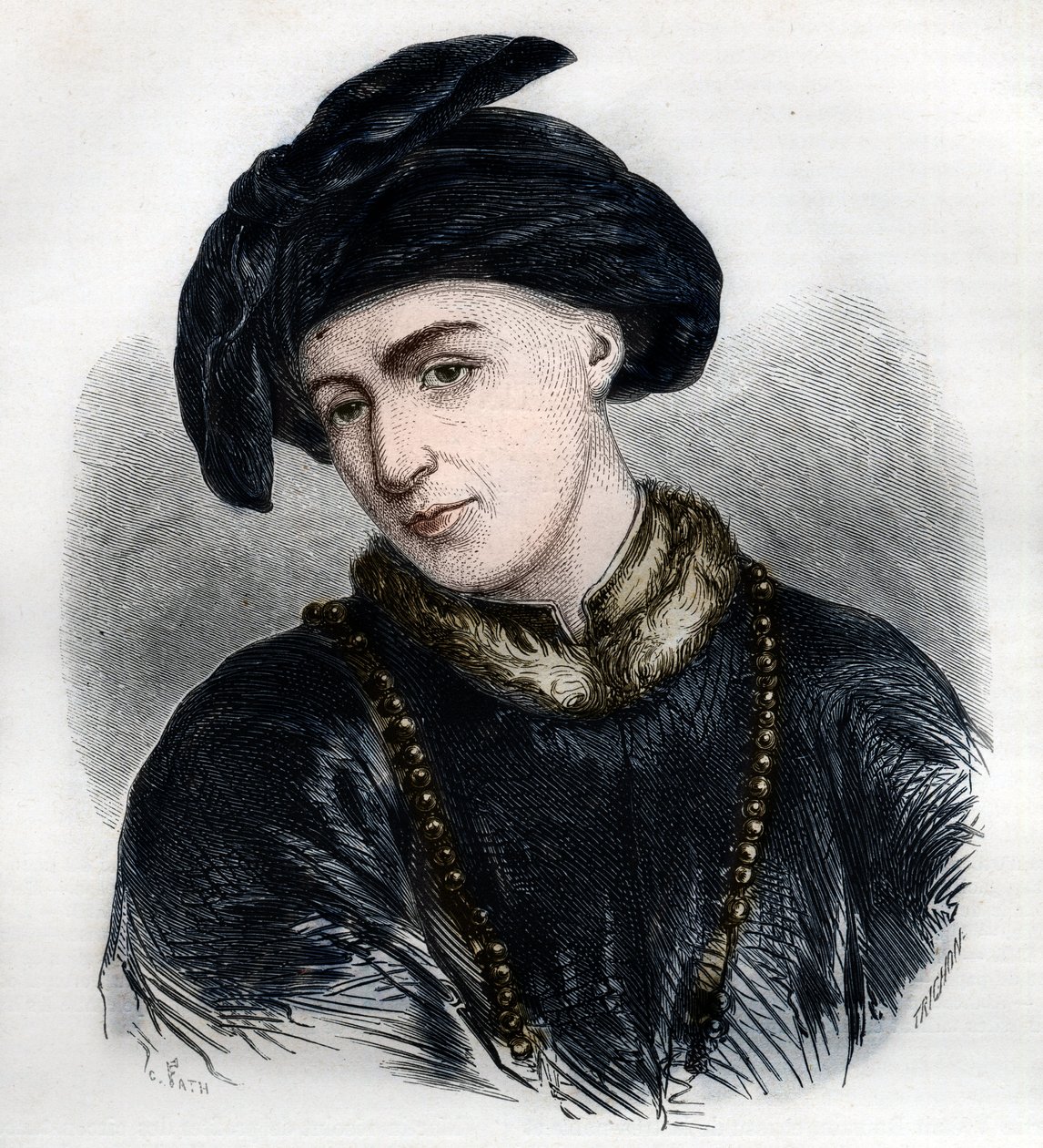 Portræt af Jan Hus (eller Jean Huss af French School