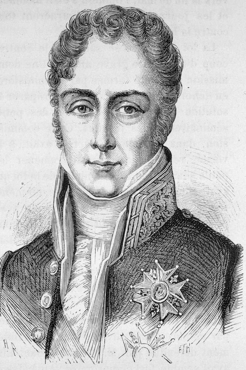 Portræt af Jean-Baptiste (Jean Baptiste) Sylvere Gay, Viscount de Martignac, fransk politiker (1778 - 1832) - i "" L