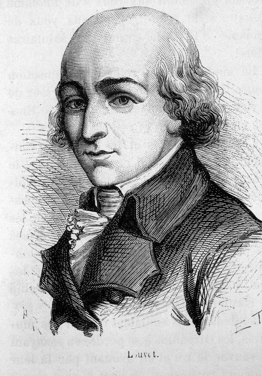 Portræt af Jean-Baptiste Louvet de Couvray (1760 - 1797) - i "" The History of France"" af Henri Martin af French School